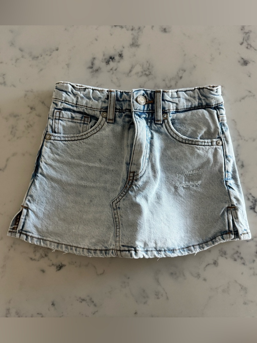 Zara Light Blue Denim Skort for Girls